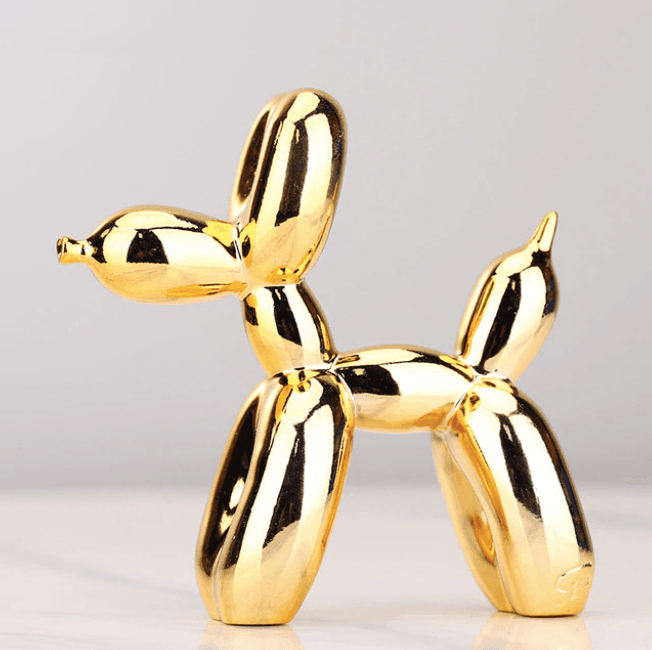 Funkelnde Hundefigur aus hochwertigem Kunstharz