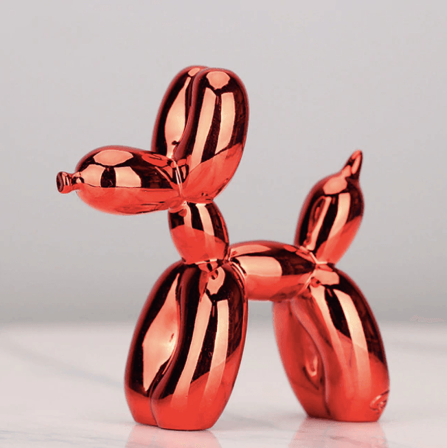 Funkelnde Hundefigur aus hochwertigem Kunstharz