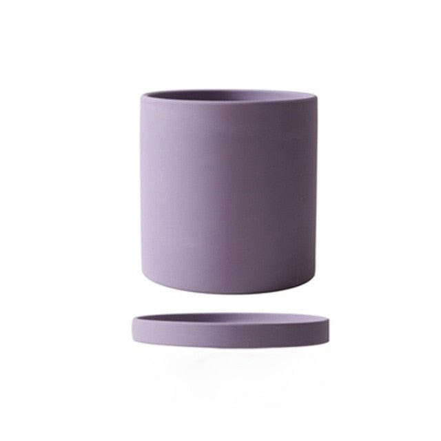 Indoor Plant Flowerpot with Saucer - Stylish Ceramic Design
