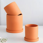Indoor Plant Flowerpot with Saucer - Stylish Ceramic Design