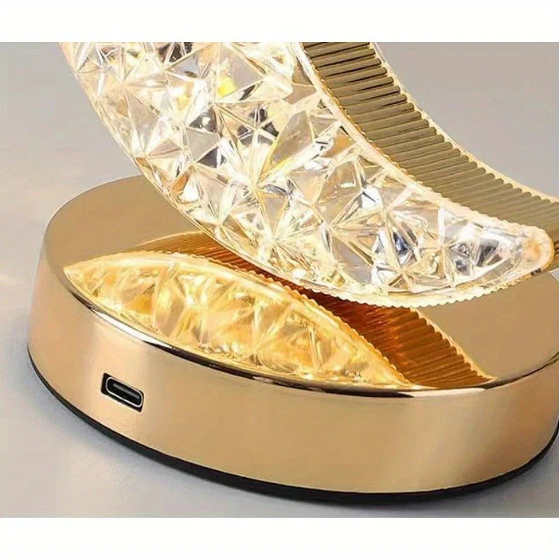 Stylish Dimmable Table Lamp with Crystal Accents for Home Interior