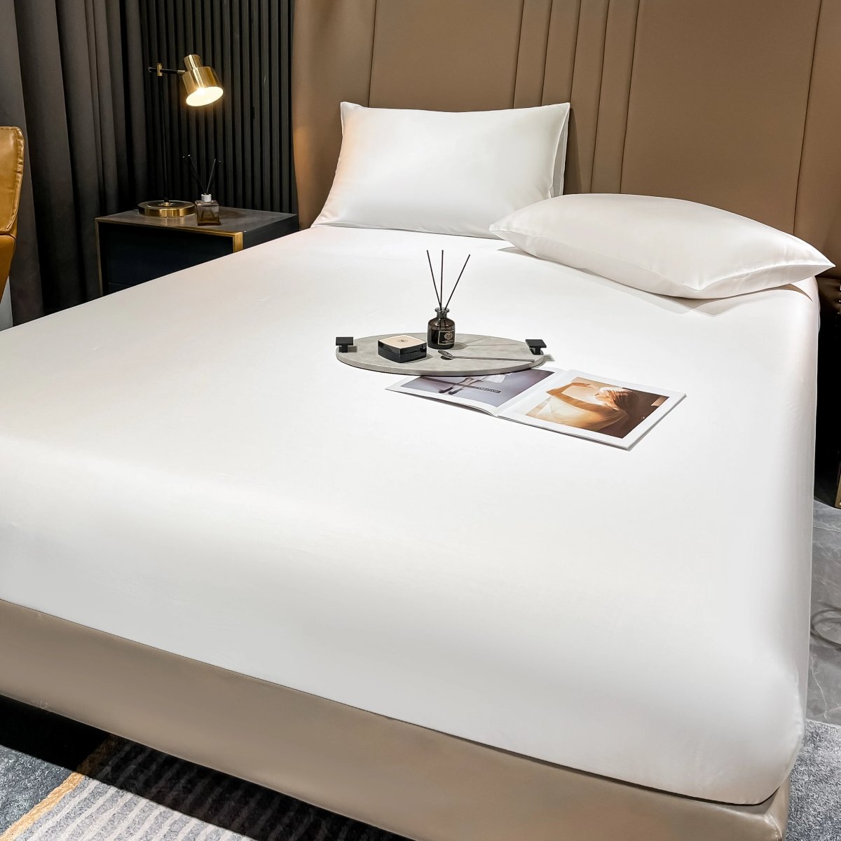 Deep Pocket Fitted Sheet in Long-Staple Cotton for Unisex Bedding