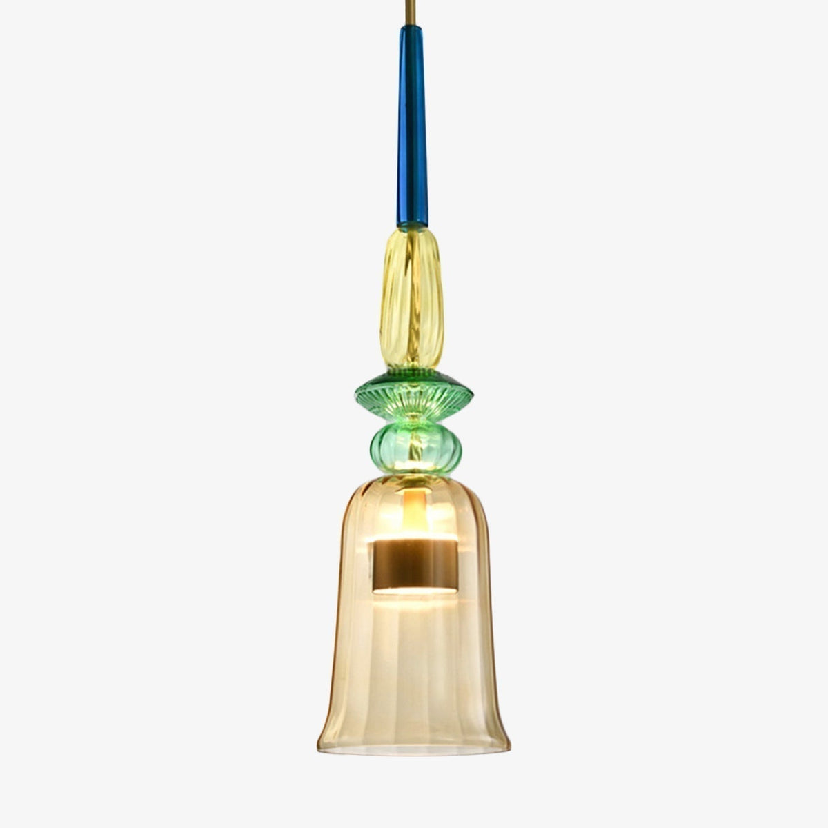Stylish Colored Glass Hanging Light Fixture