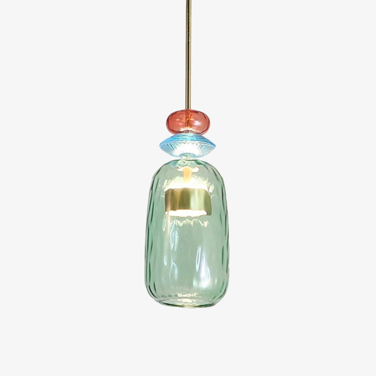 Stylish Colored Glass Hanging Light Fixture