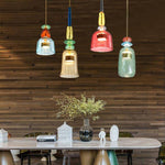 Stylish Colored Glass Hanging Light Fixture