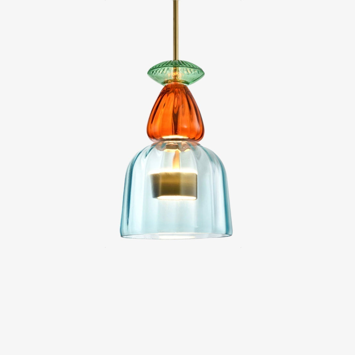 Stylish Colored Glass Hanging Light Fixture