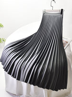 High Waist Midi Skirt for Women with Elegant Pleated Design