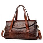 Elegant Crocodile-Embossed Shoulder Bag for Women