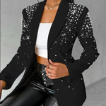 Slim Fit Blazer for Women Featuring Chic Pearl Accents