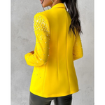Slim Fit Blazer for Women Featuring Chic Pearl Accents