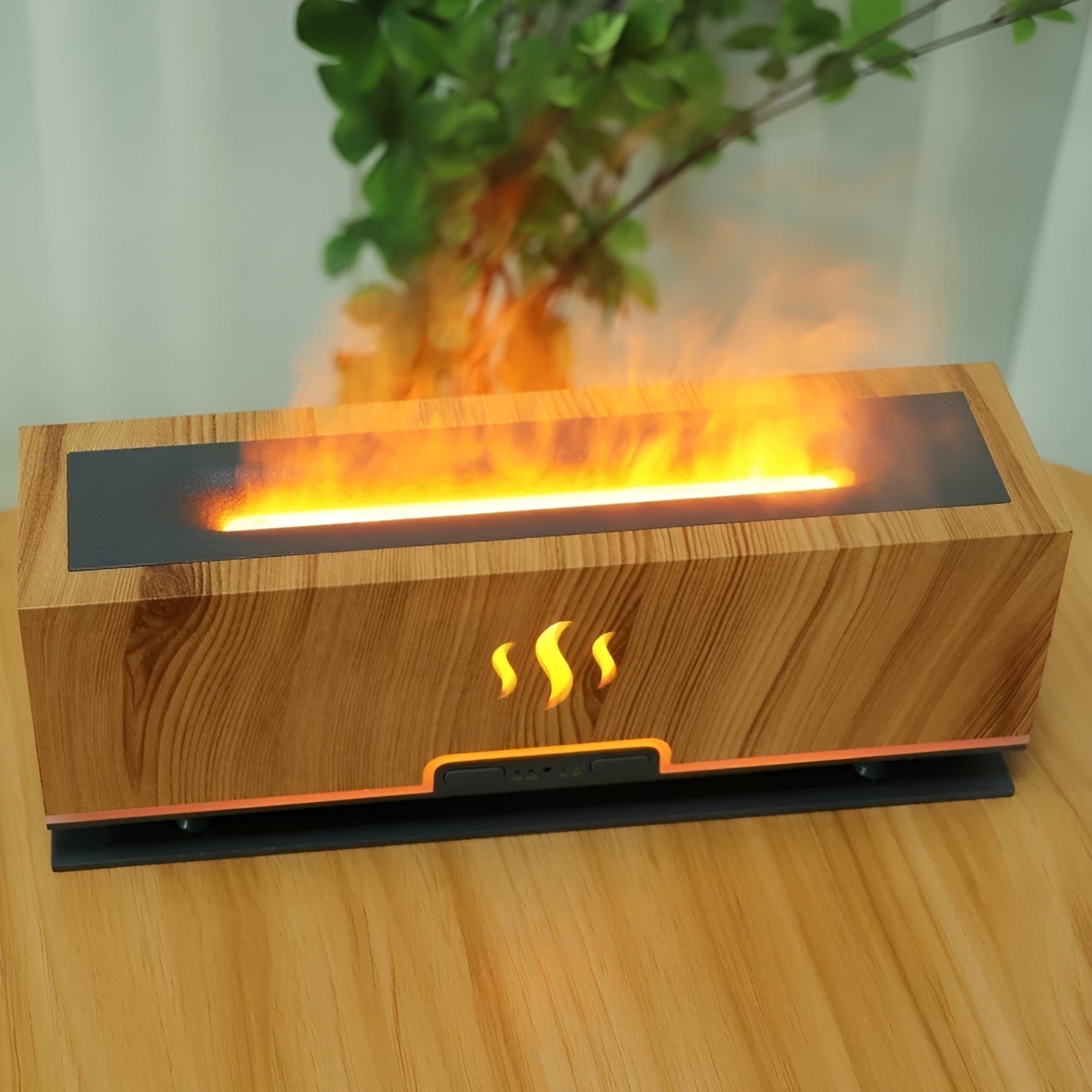 3-in-1 Luftbefeuchter mit Flammlampe und Aroma – AtmosphereMist