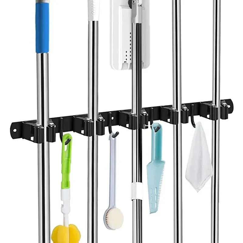 Stabiler Wandorganisator für Gartenwerkzeuge aus Edelstahl