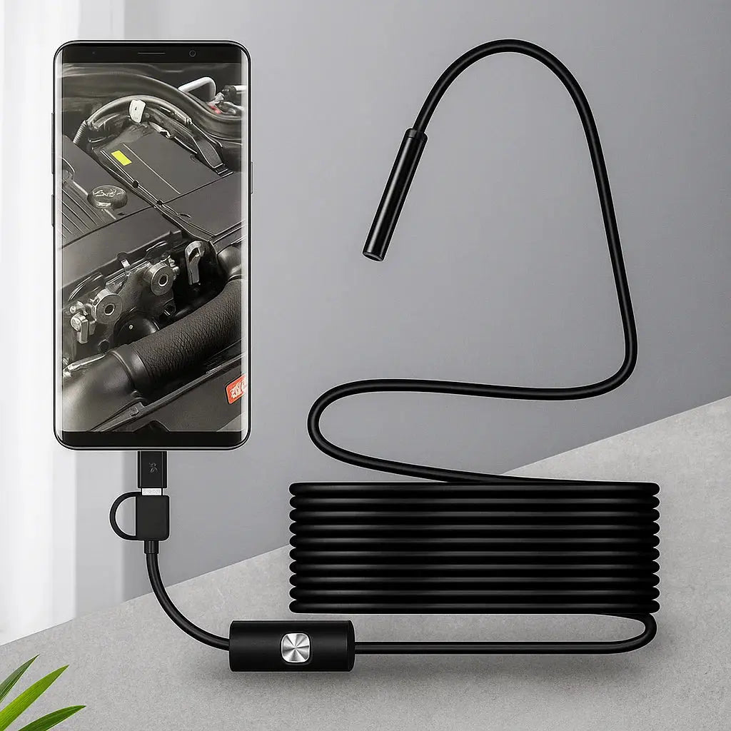 Kompakte Inspektionskamera | Endoskop mit 5 m Kabel für Handy