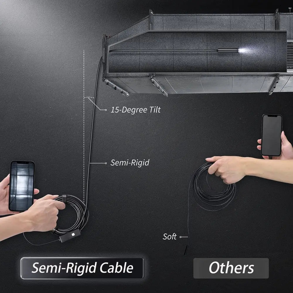 Kompakte Inspektionskamera | Endoskop mit 5 m Kabel für Handy