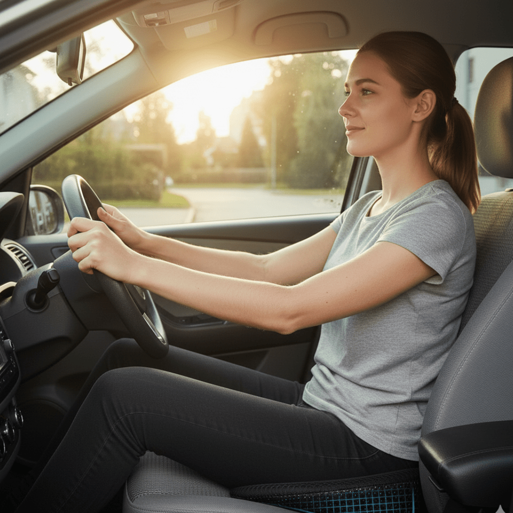 Memory Foam Seat Cushion for Car – Ergonomic Design for Sciatica Relief