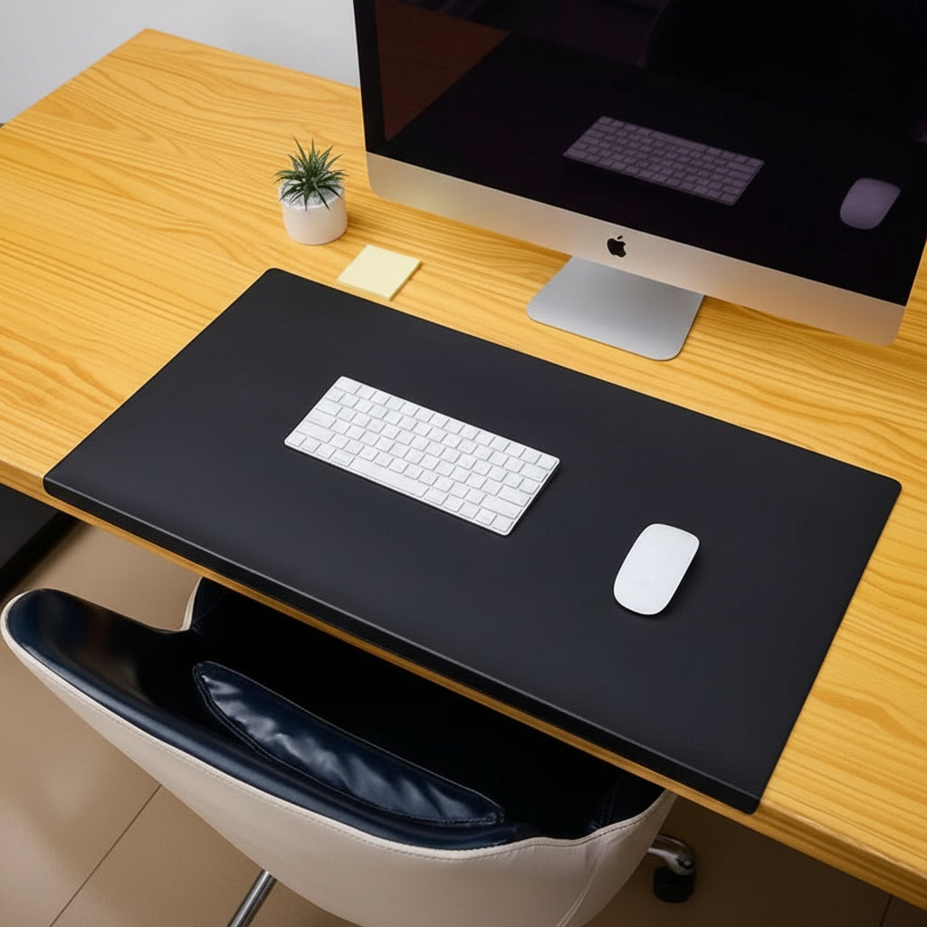 Comfortable Desk Mat in PU Leather with Wrist Support for Enhanced Focus