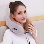 Memory Foam Neck Pillow with USB Heat – U-Shaped Design for All