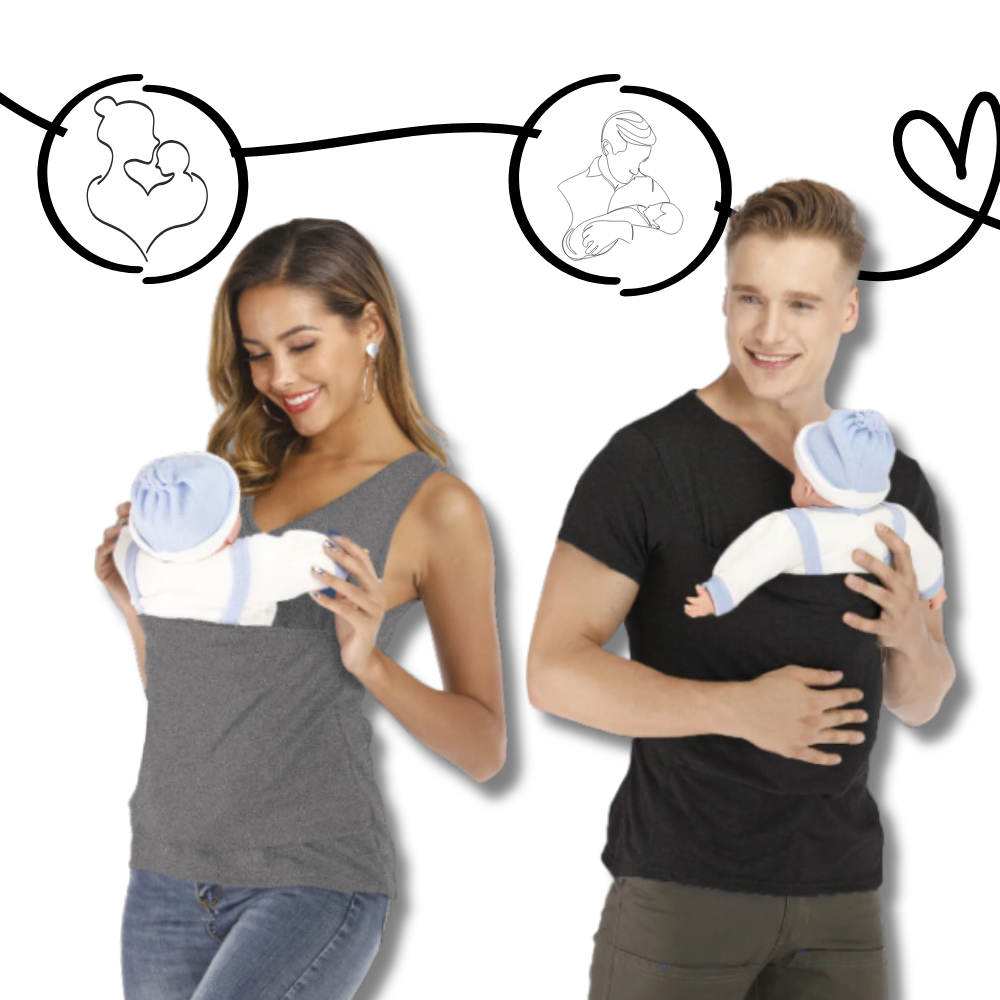 Stylish Carrier T-Shirt for Parents and Children