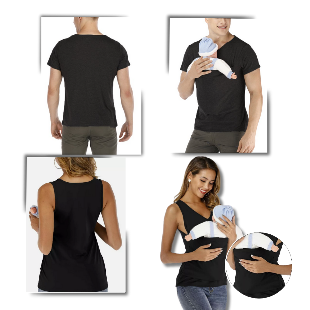 Stylish Carrier T-Shirt for Parents and Children
