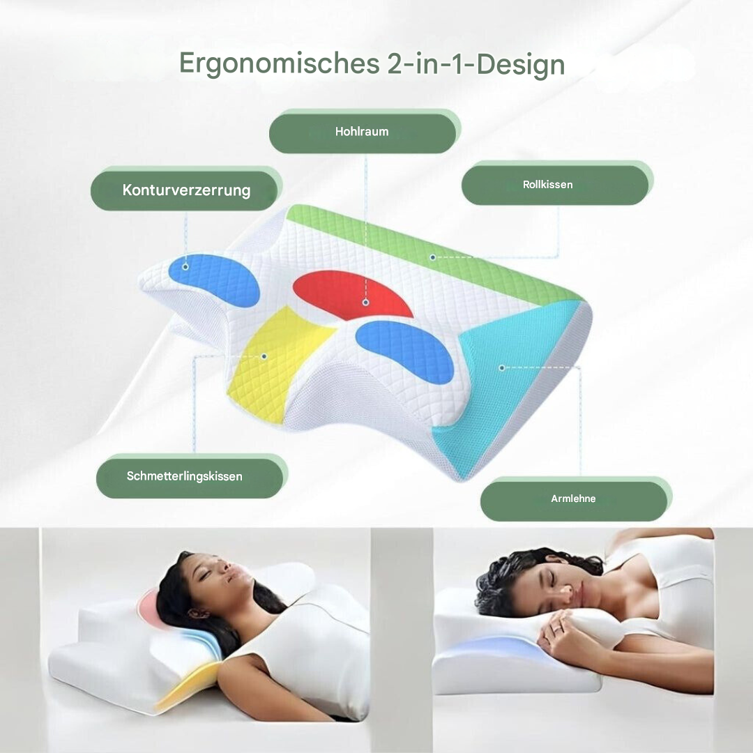 Ergonomisches Nackenstützkissen aus Memory-Schaum – Perfekte Unterstützung für Nacken und Rücken
