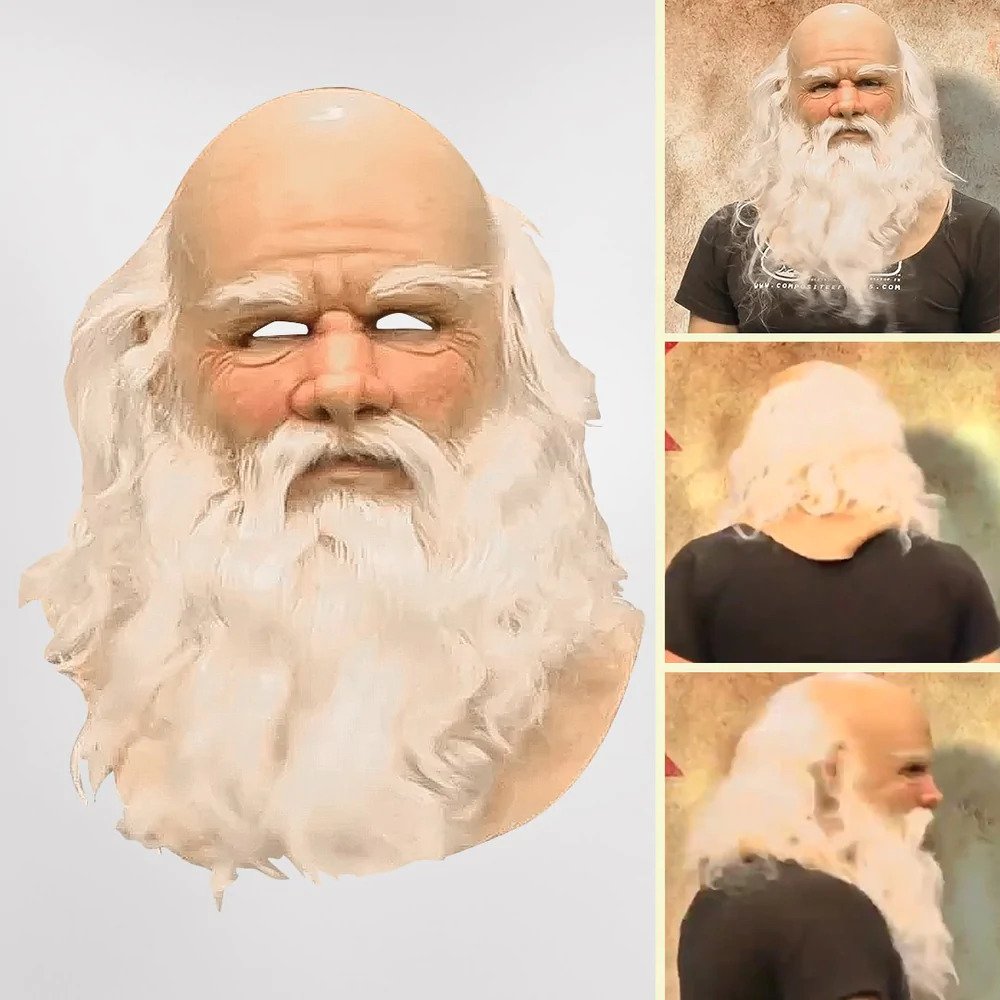 Realistische Weihnachtsmannmaske – Latexmaske mit bequemem Sitz