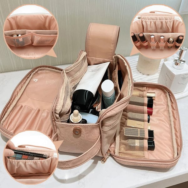 Elegant Travel Cosmetic Bag with Ample Storage Space