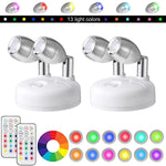 SmartLight Duo | 2er-Set kabellose LED-Leuchten mit Fernbedienung | RGB-Farbwechsel & Timer | Flexibel für kreative Akzente