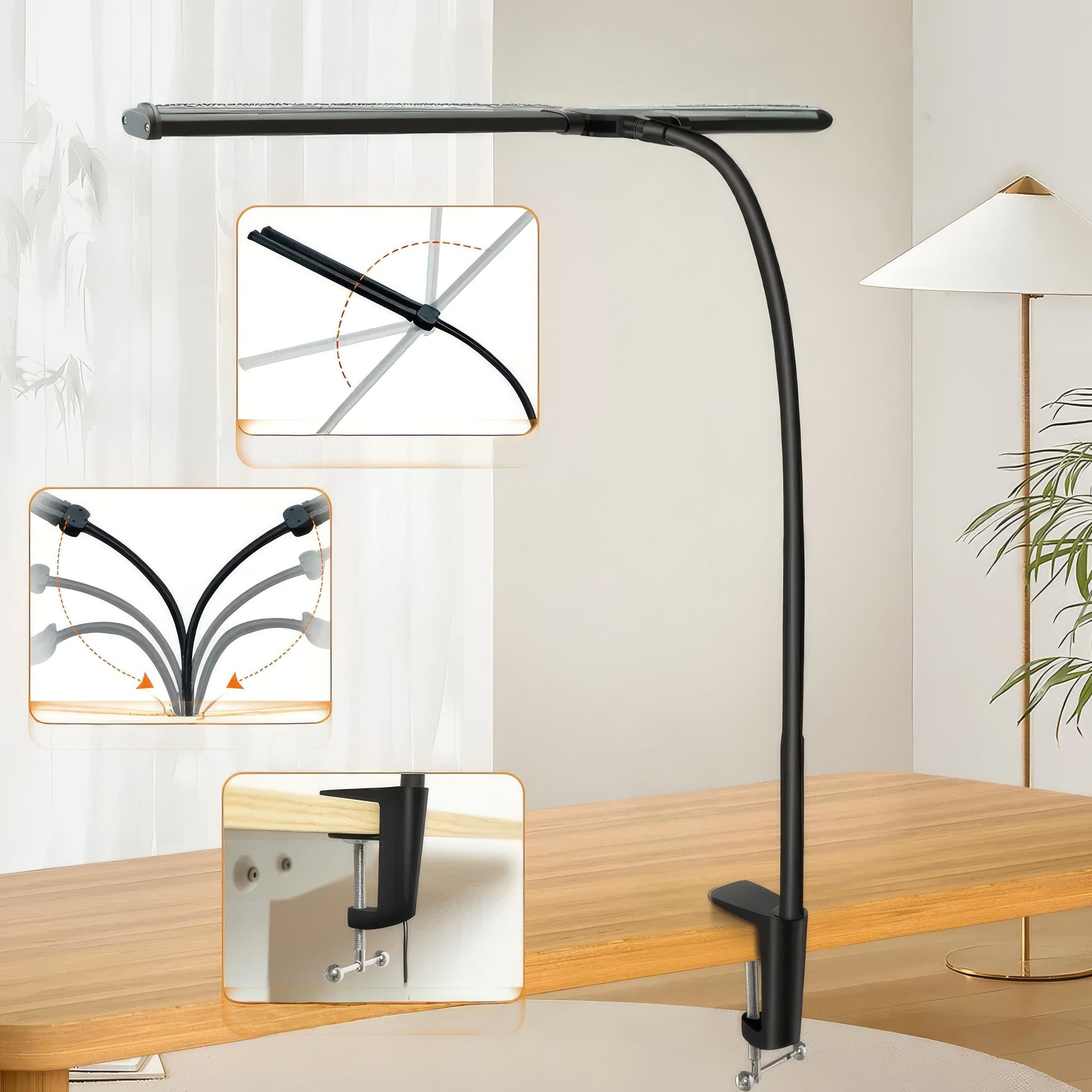 FlexiLight - Anpassbare LED-Schreibtischlampe mit Doppelkopf