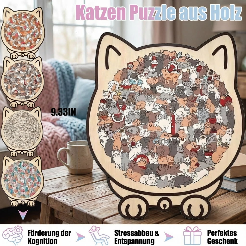 Holzpuzzle für Katzen