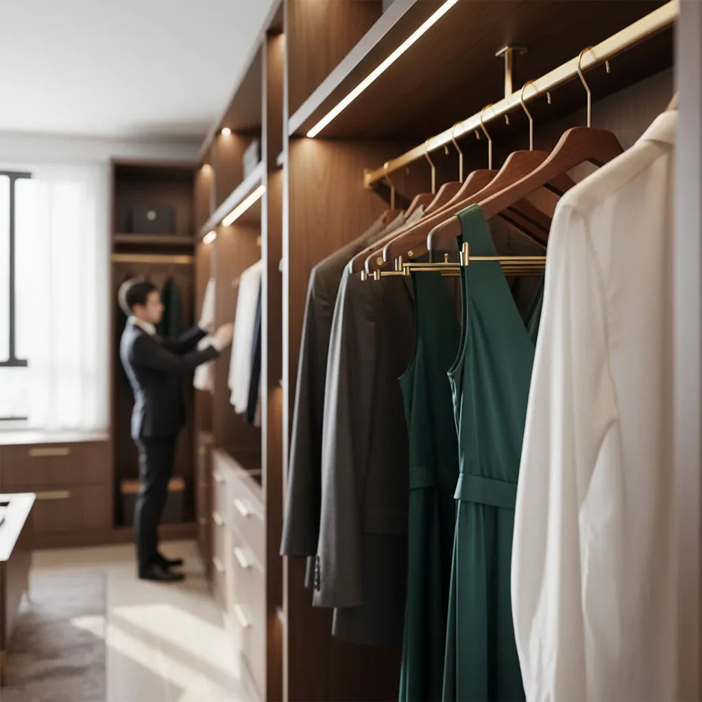 NobleWood – Elegante Holz-Kleiderbügel für stilvolle Garderoben (3 Stück)