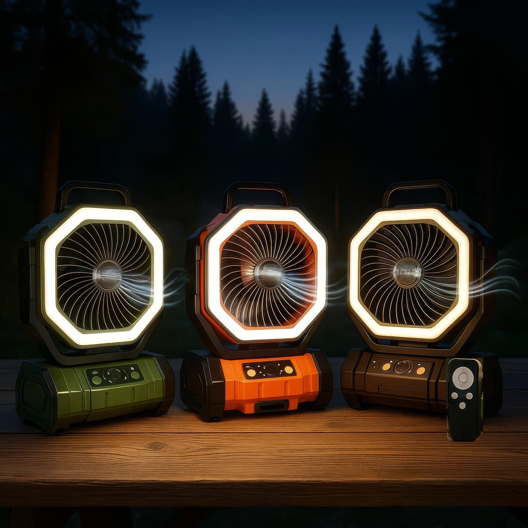 Air Freshener – Portable Pedestal Fan with LED for Outdoor Adventures