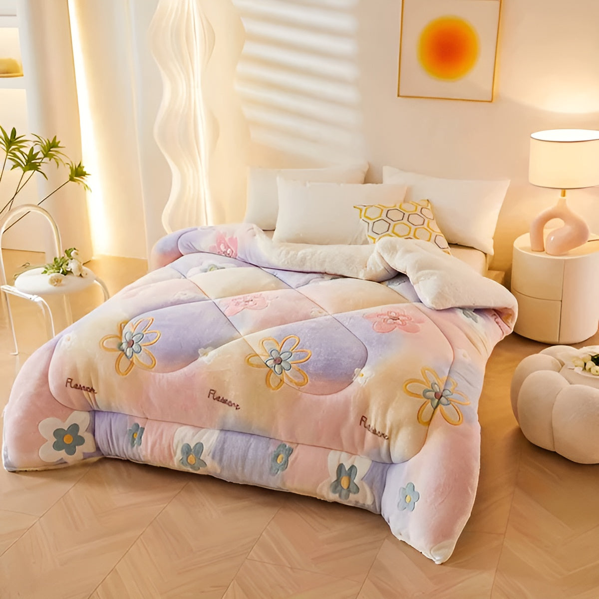 Sleeping Comfort Blanket Blütenzauber | Soft & Easy Care | Elegant Design