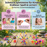 Kinderspielsteine aus Schmuckmaterial