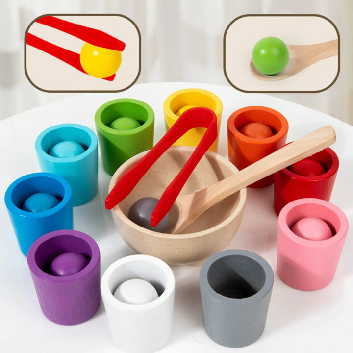 Entspannendes Holzfarbenspielset für Kinder