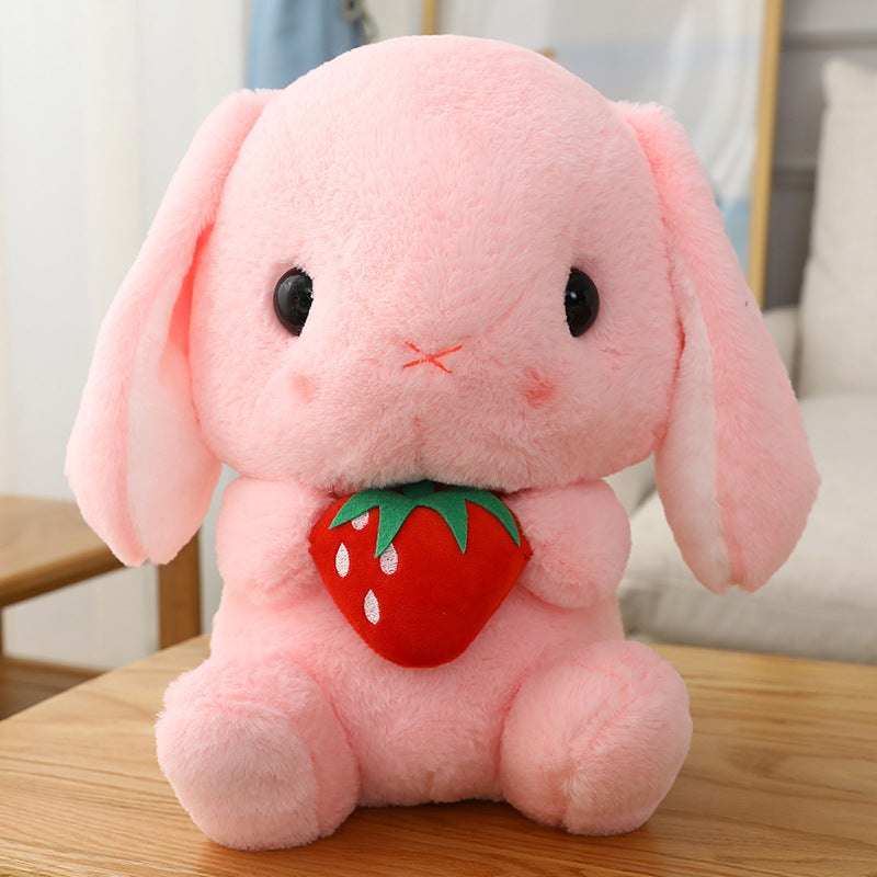 Kuscheliger Erdbeer-Hase für Kinder