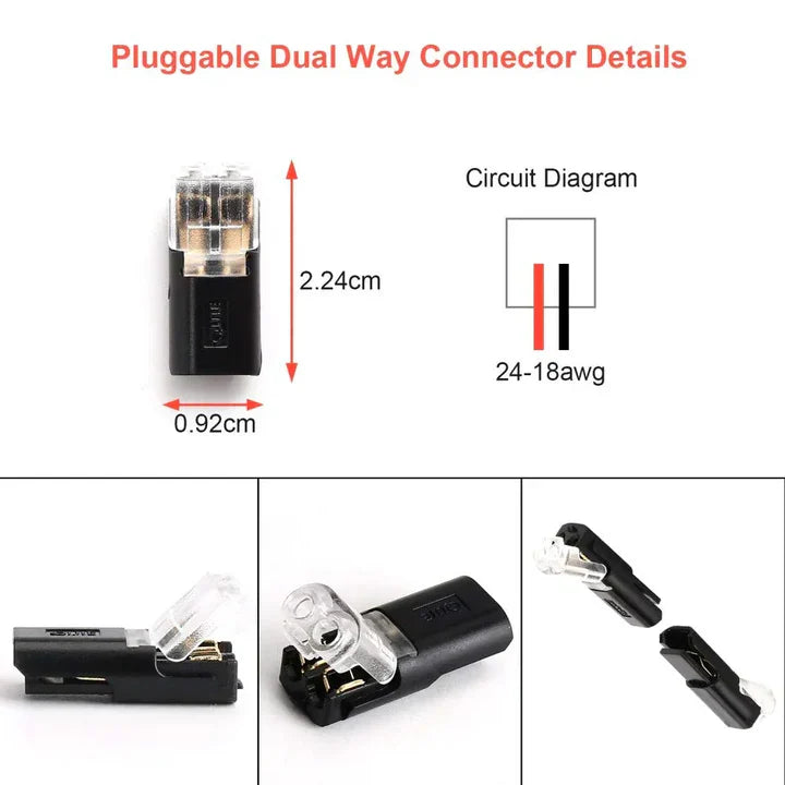 Schnellverbindungsstecker für Kabel – 50 Stück Set ohne Abisolieren