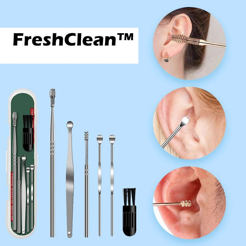 Hygienisches Ohrreinigungsset aus Edelstahl - 6-teiliges Set