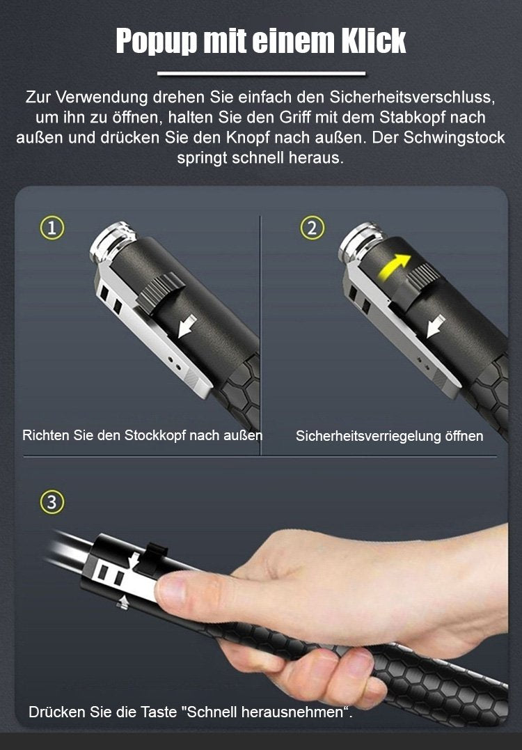 Verlängerbarer Sicherheitsstahlstock | ProtectoGuard