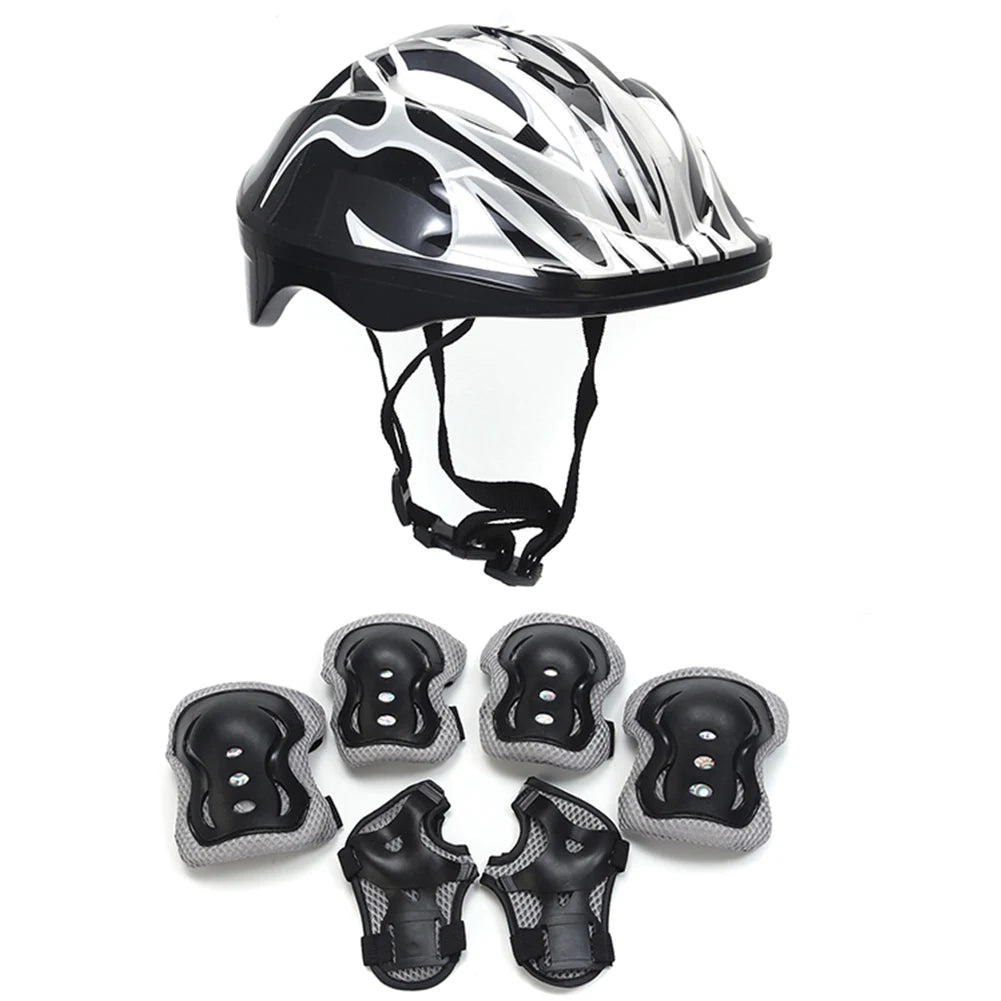 Sicheres Abenteuer-Set für Kinder | 7-teiliges Schutzpaket mit Helm und Schützern