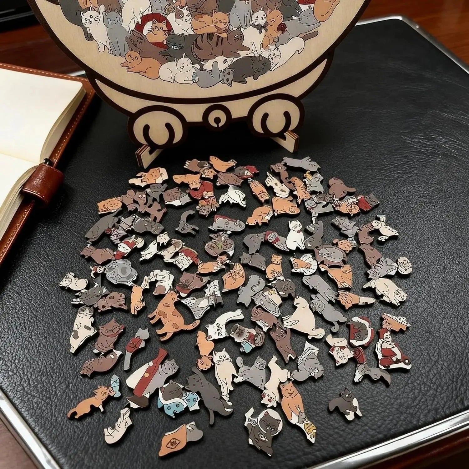 Katzenspaß Puzzle – 135 Teile, Katzenform