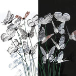 Lively Butterfly Stakes for Garden and Decoration - Set of 10