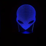 3D-Alienslampe mit LED-Farbeleuchtung und Touch-Steuerung