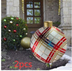 Aufblasbarer Weihnachtsball für den Außenbereich 60 cm – Wetterfeste PVC-Dekoration