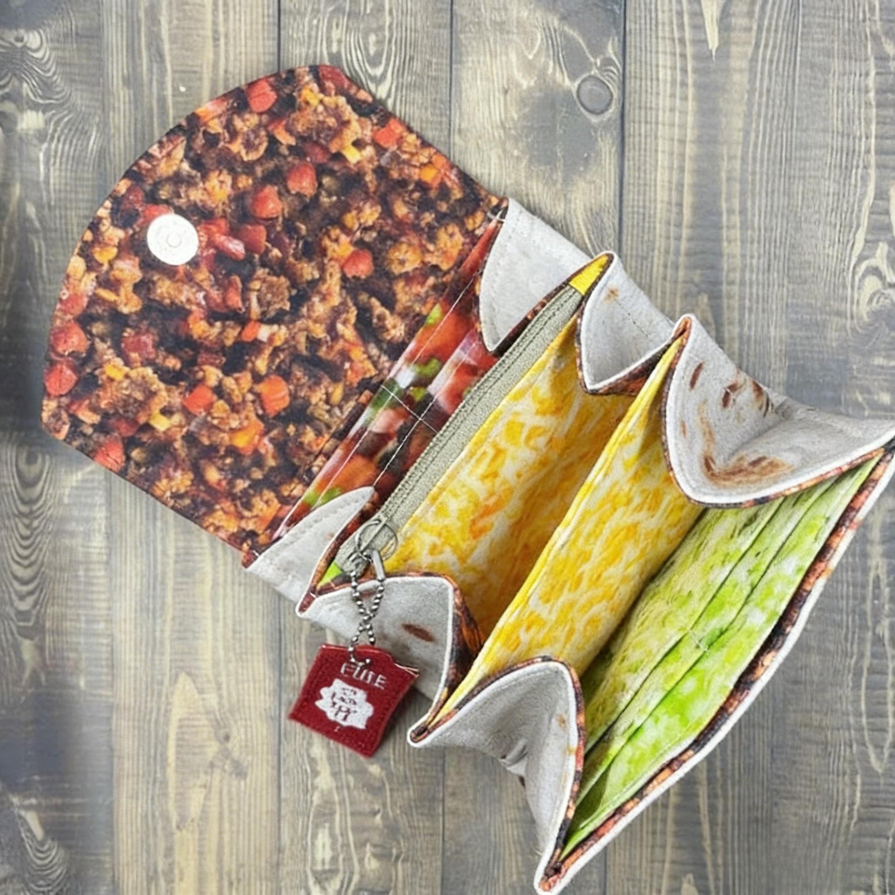 Burrito-inspiriertes Geldbeutel mit Magnetverschluss – Praktische Aufbewahrung