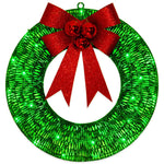 Beleuchteter Weihnachtskranz in Gold-Grün 50cm – Handgemachter Türkranz mit LED