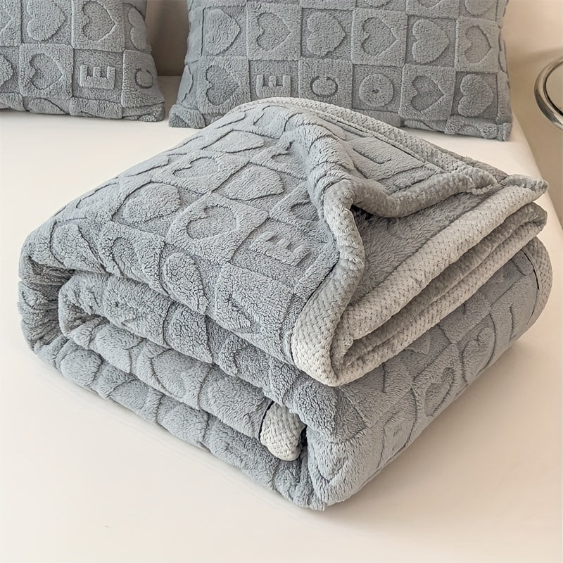 Wohlfühl-Decke aus weichem Fleece mit umkehrbarem Design – Elegant und vielseitig