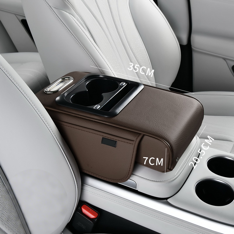 Zentraler Autositzarmlehne mit USB-Ladeanschluss – Getränkehalter & Stauraum