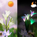 Fascinierende Solar-LED-Gartenlichter in Blumenform – Farbwechselnde Dekoration für Außenbereiche