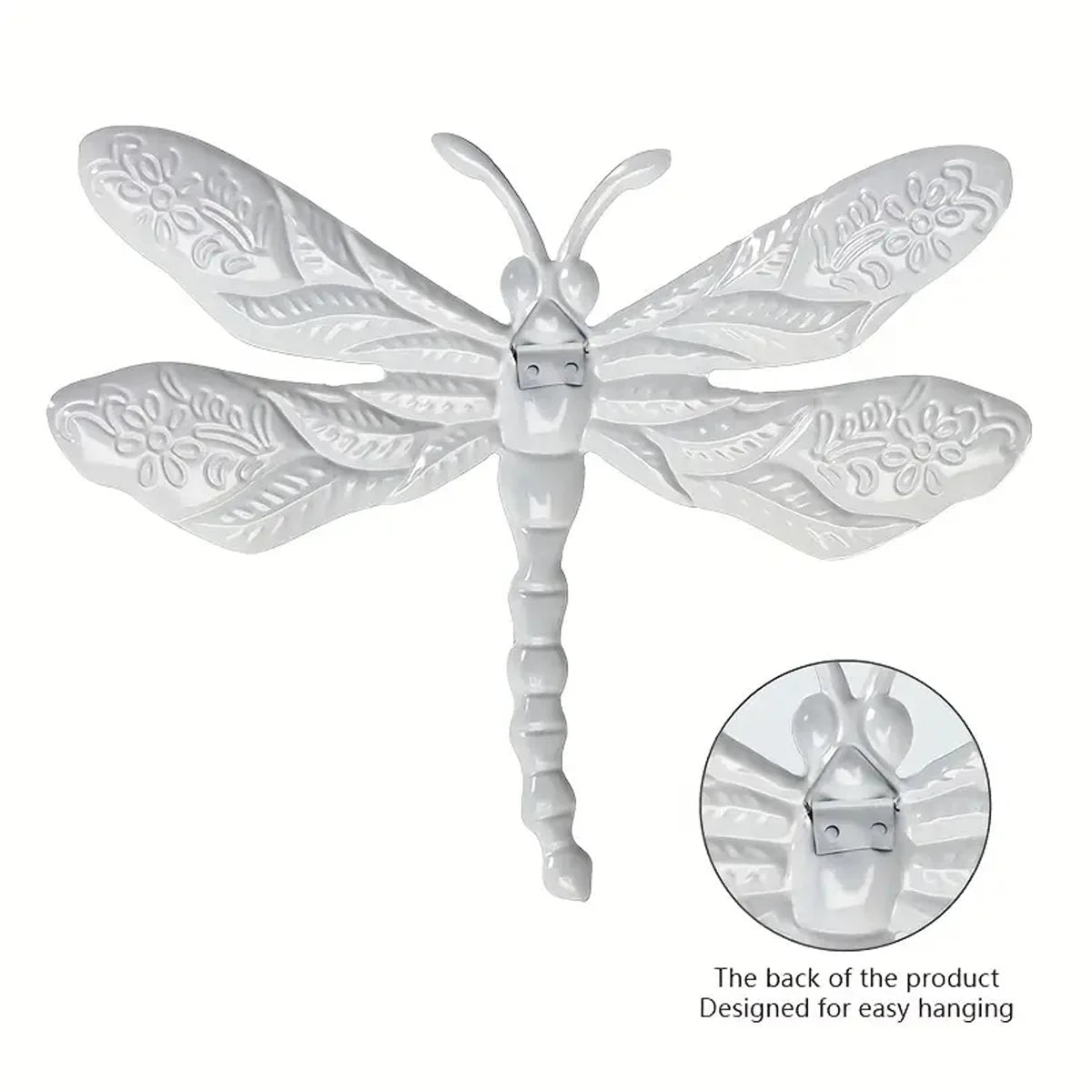 Dynamic 3D Wrought Iron Dragonfly Wall Decor
