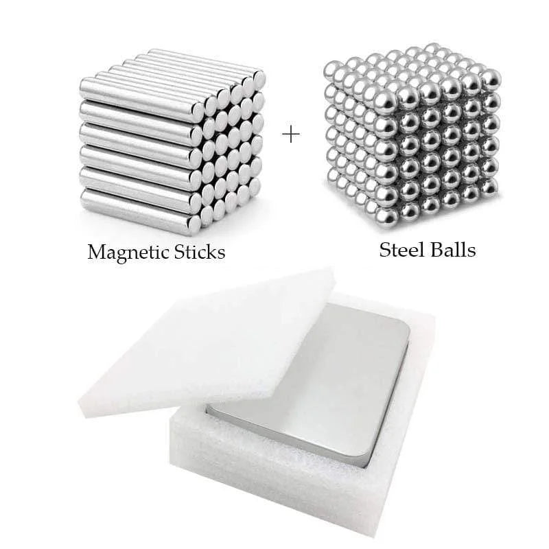 Magnetische Bau-Spielzeugset mit Stäben und Kugeln
